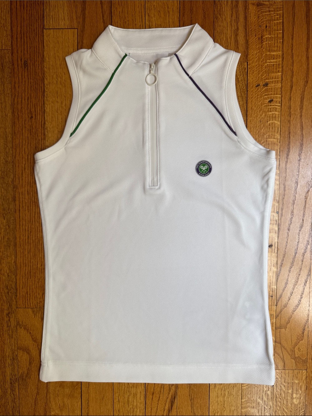 Wimbledon Womens Performance Sleeveless Zip Top